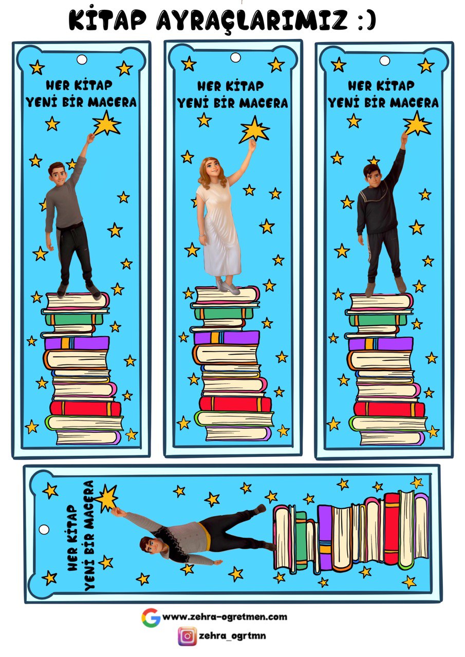 Kitap Ayracı ( Boş Alana Çocukların Fotoğrafını Koyabilirsiniz)