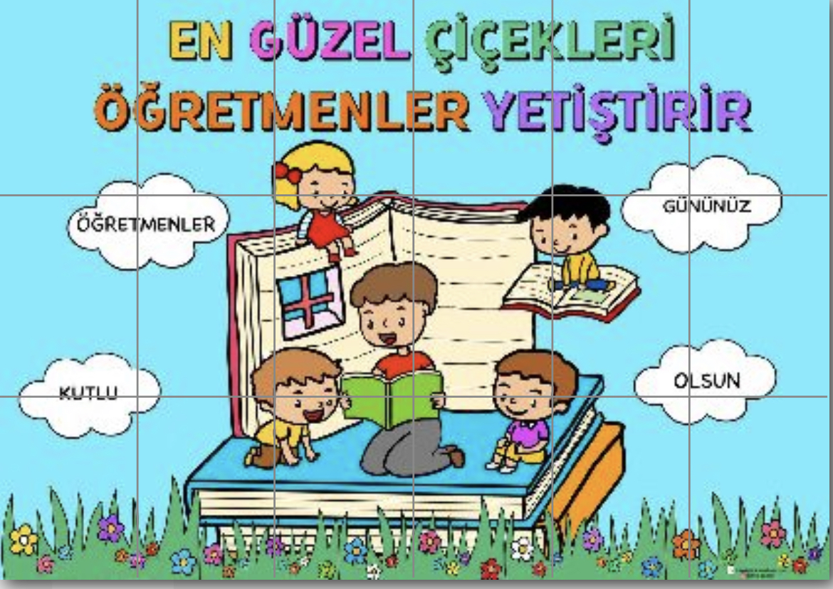 18 A4 ( Erkek Öğretmen Mavi Arka Planlı) Pano 3 RENKLİ