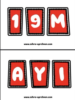 19 Mayıs 1919 Yazı Şablonu RENKLİ 2023