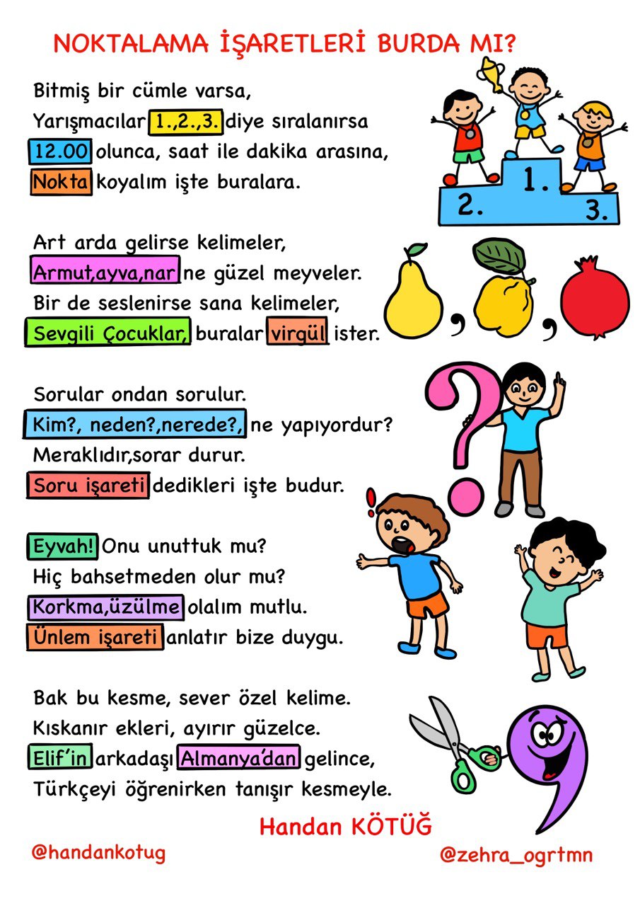 Noktalama İşaretleri Burda mı Şiiri