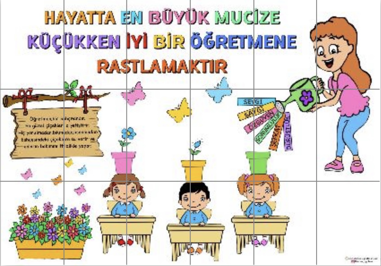 18 A4 ( Kadın Öğretmen) Hayatta en büyük mucize küçükken iyi bir öğretmene rastlamaktır ( ARKA PLAN BEYAZ