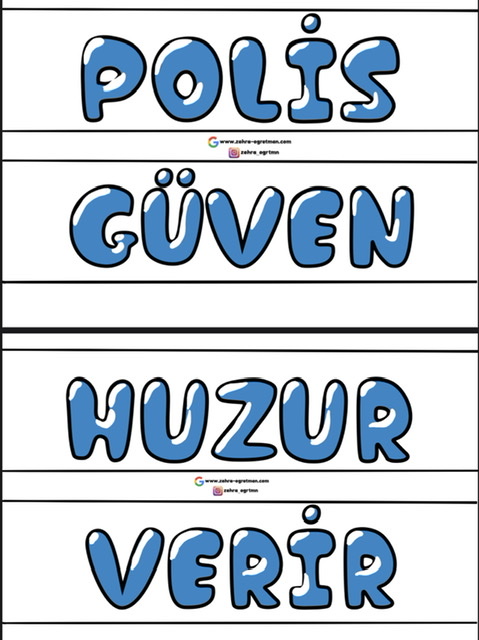Polis Güven Huzur Verir ( Küçük Boy)