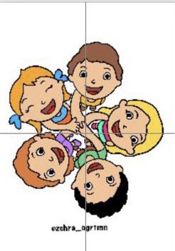 4 A4 El Ele Çocuklar Yeşilay Haftası ( RENKLİ)