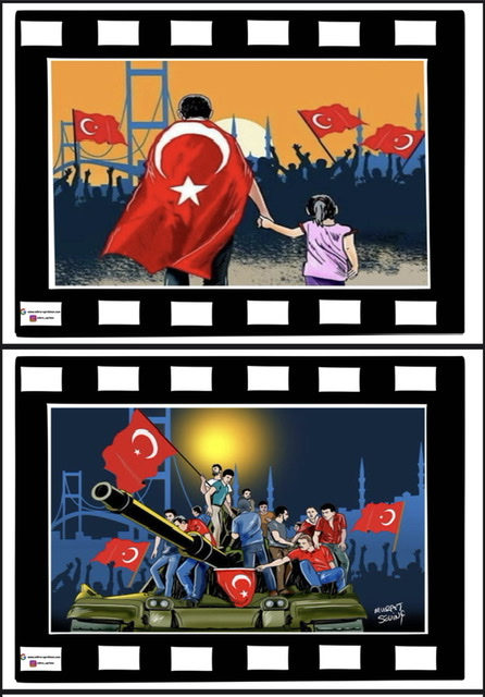 15 Temmuz Pano Görselleri Film Şeritli