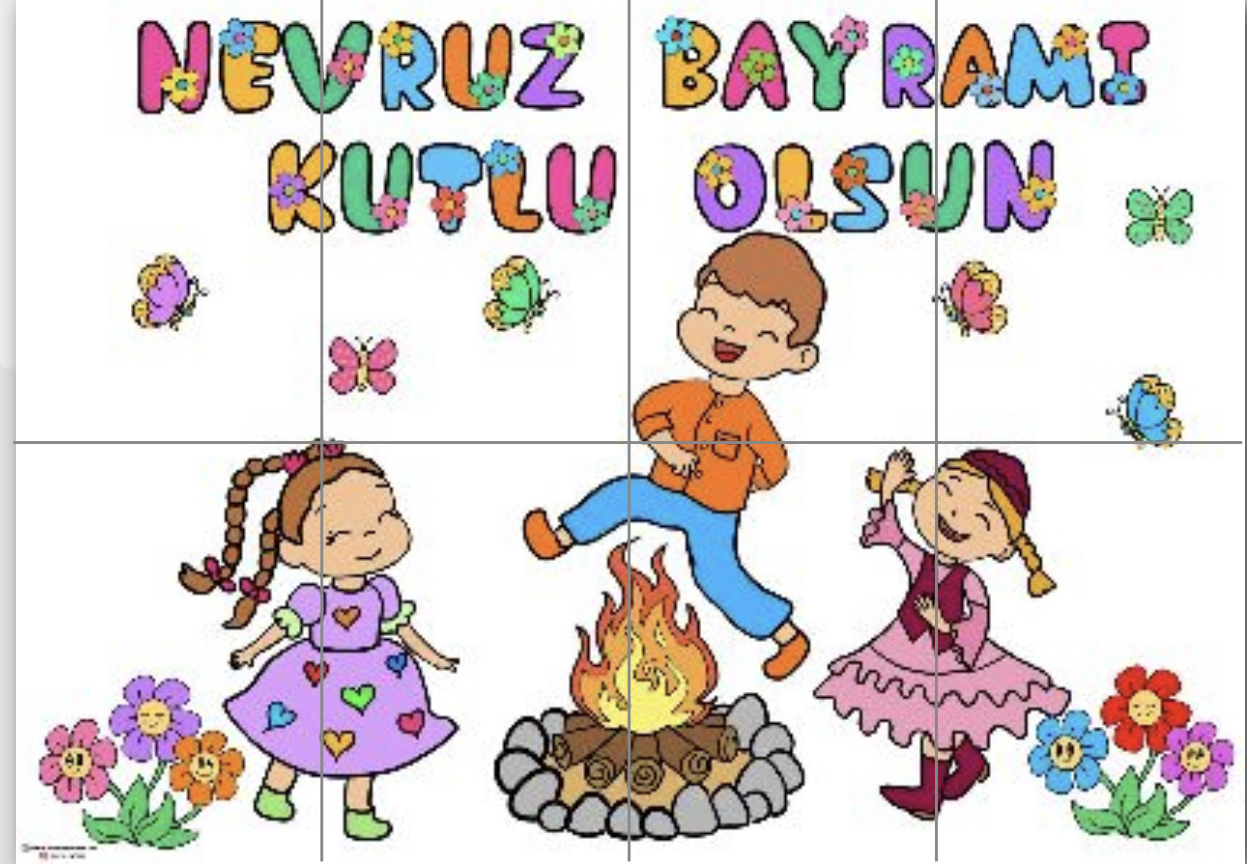8 A4 Beyaz Arka Planlı Nevruz Bayramı