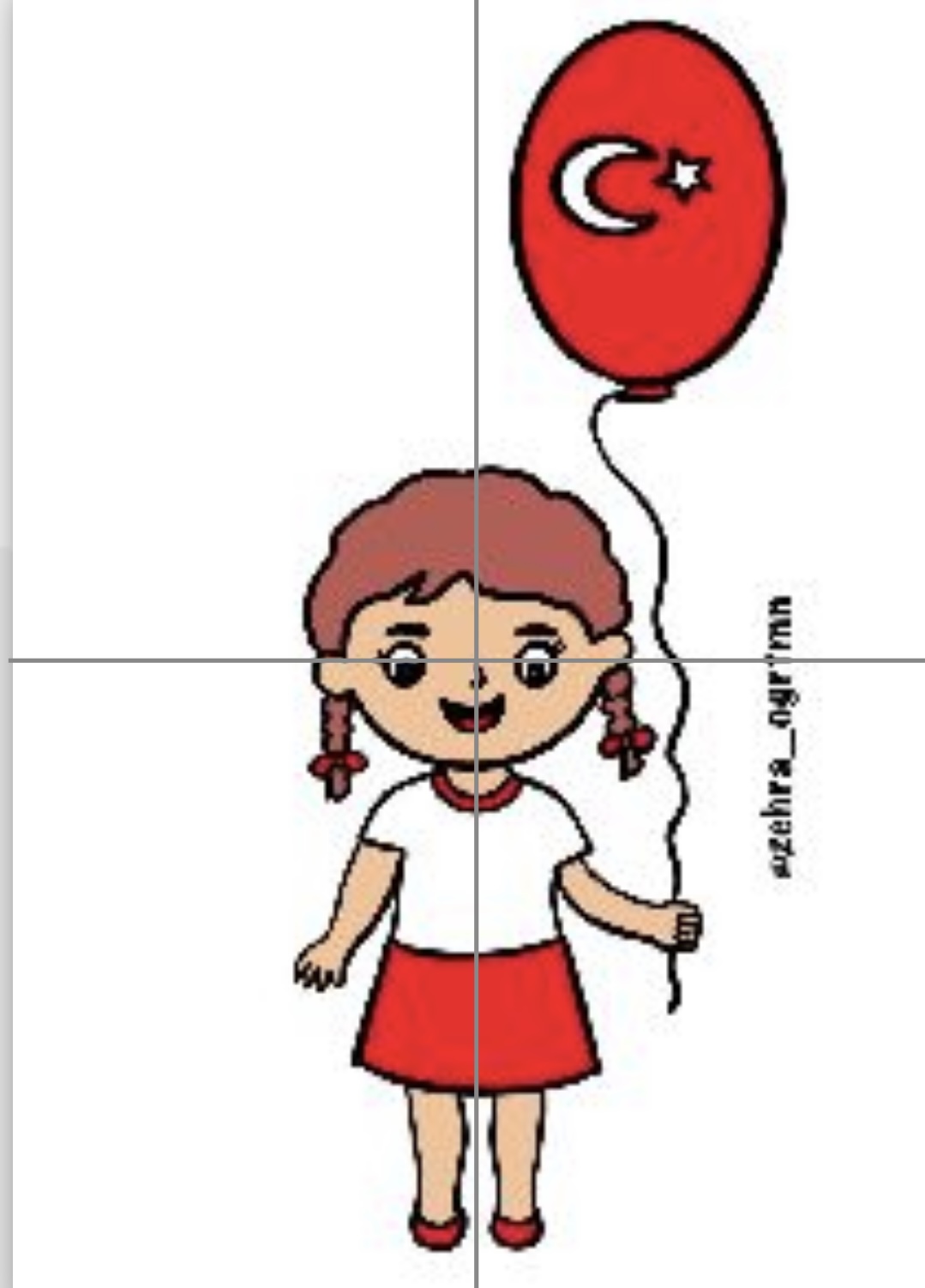 4 A4 Bayraklı Çocuklar Renkli