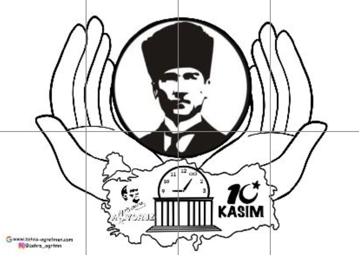 8 A4 Pano 2 Görseli 10 Kasım Türkiye Haritalı RENKSİZ