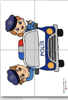 4 A4 Polis Arabası Renkli Renksiz