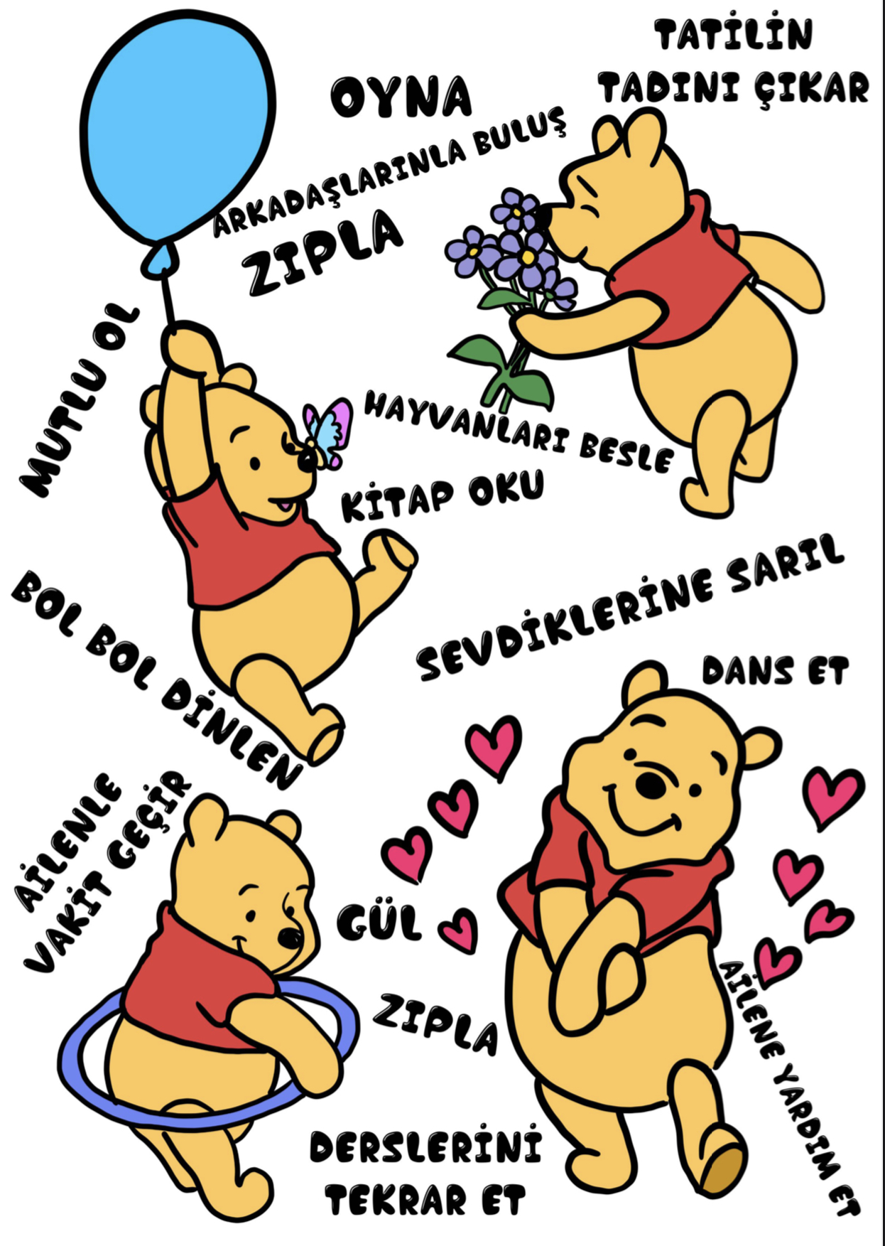 Winnie the pooh karne kılıfları ( RENKLİ RENKSİZ İNDİR)