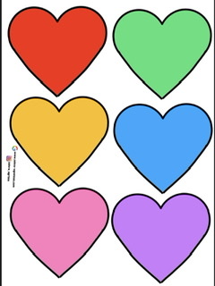 Anneler Günü Panosu için Renkli Kalpler