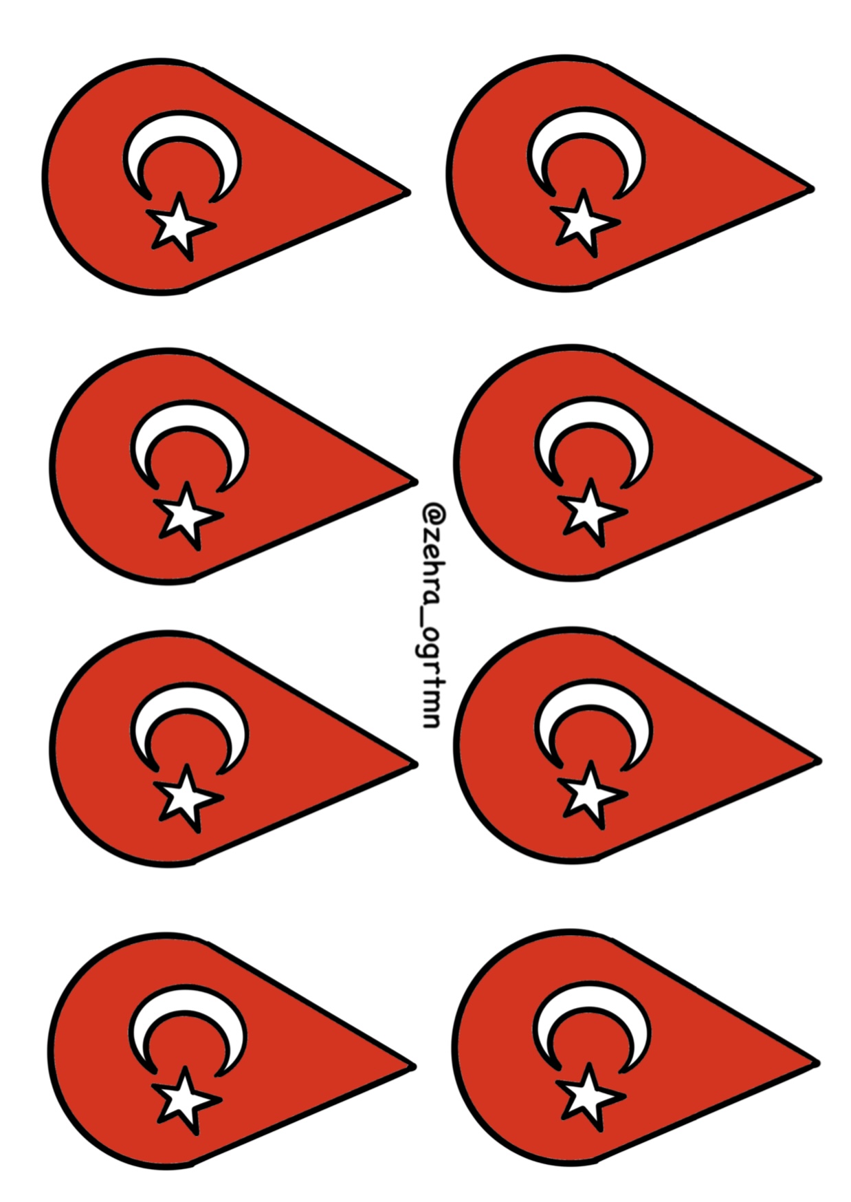 Türk Bayraklı Kan Damlası