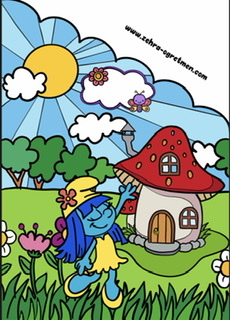 A4 Şirinler Karne Kılıfı 2 ÖN KAPAK RENKLİ