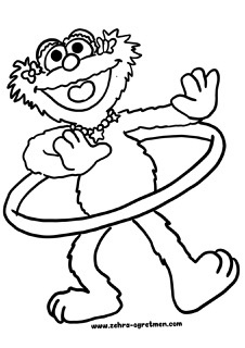 4 A4 Susam Sokağı Karakteri 6 RENKSİZ