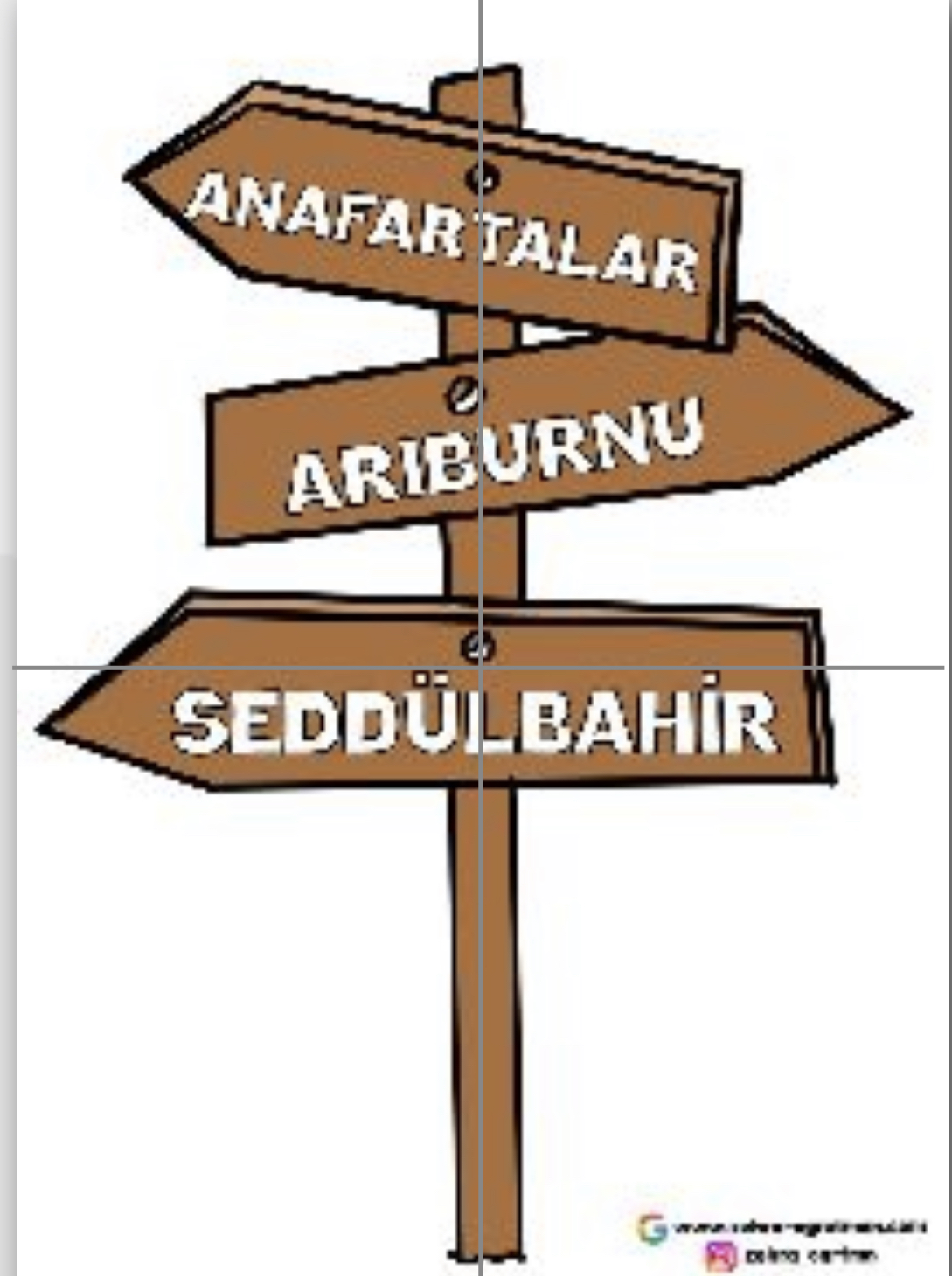 4 A4 Yön Tabelası RENKLİ