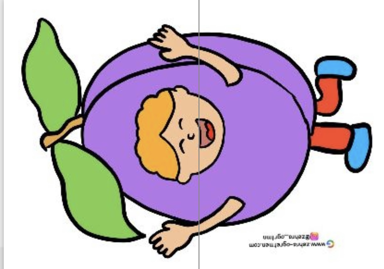 2 A4 Meyveli Çocuklar RENKLİ