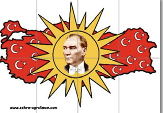8 A4 Atatürk’lü Türkiye Haritası 19 Mayıs RENKLİ