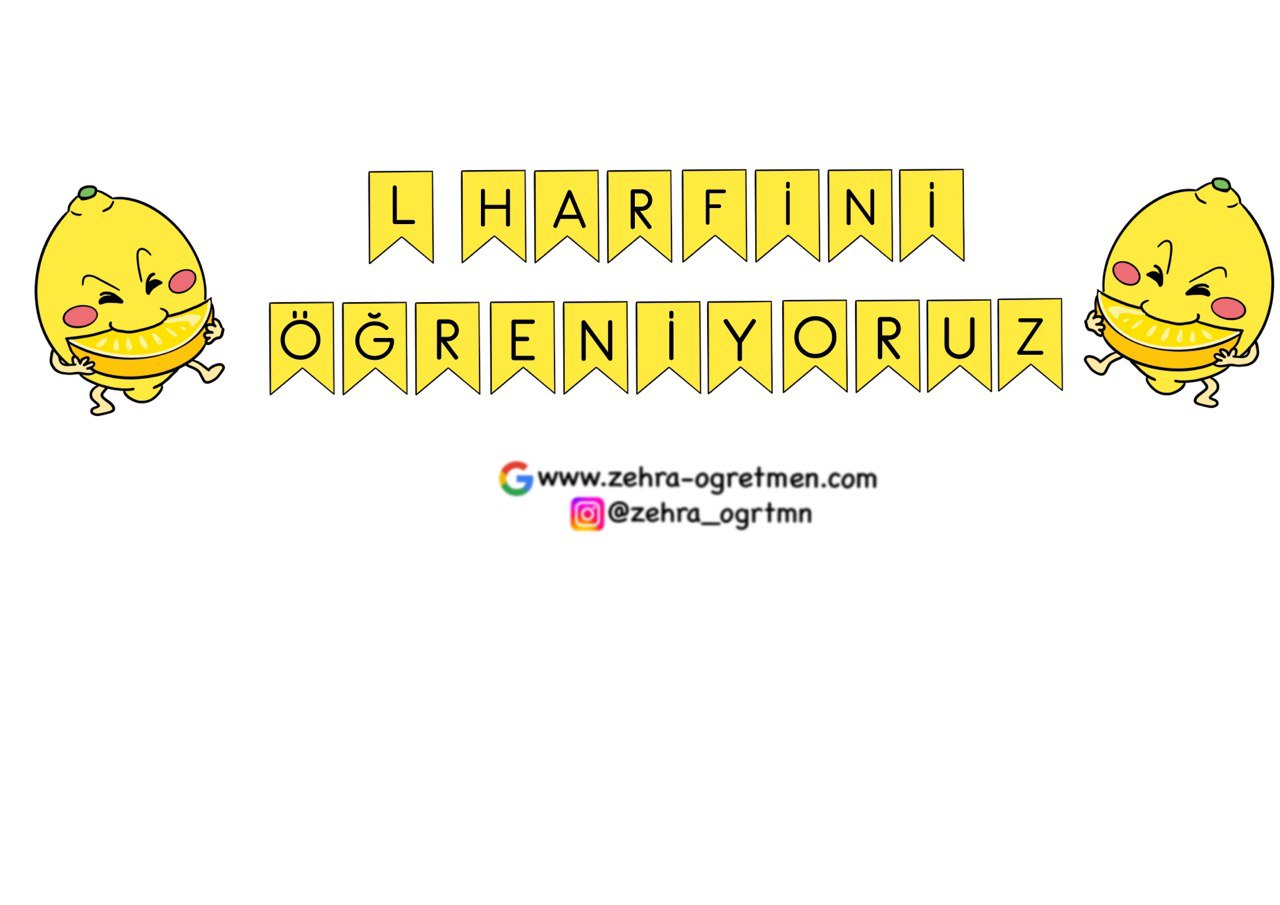 L Harfini Öğreniyoruz Flama