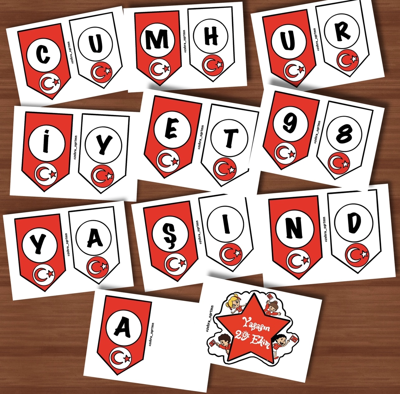 Cumhuriyetimiz 98 Yaşında Flaması