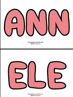 ANNELERİN EN GÜZELİ Yazı Şablonu RENKLİ