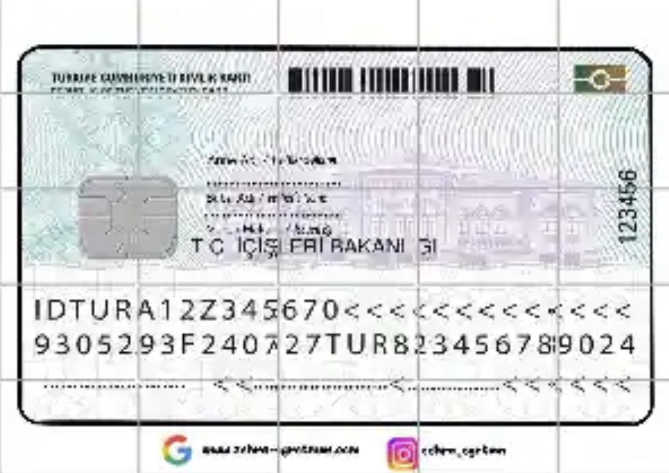 25 A4 Kimlik Kartı Arka Yüz