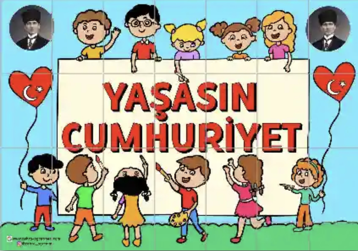 28 A4 RENKLİ Yaşasın Cumhuriyet Panosu