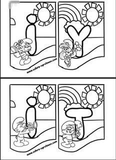 Şirinler Temalı İyi Tatiller Flaması RENKSİZ