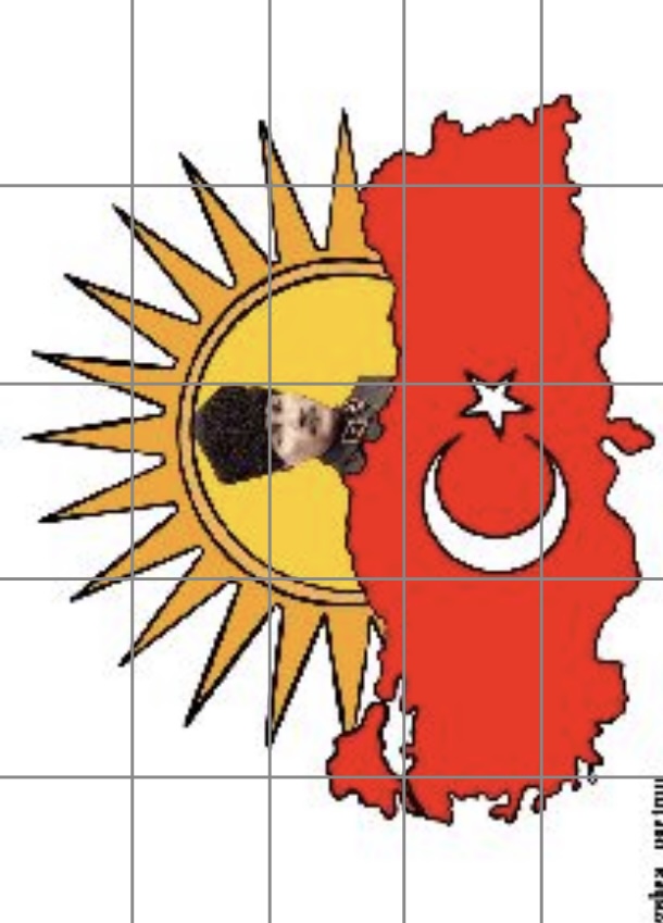 25 A4 Türkiye Haritası ve Güneş Renkli