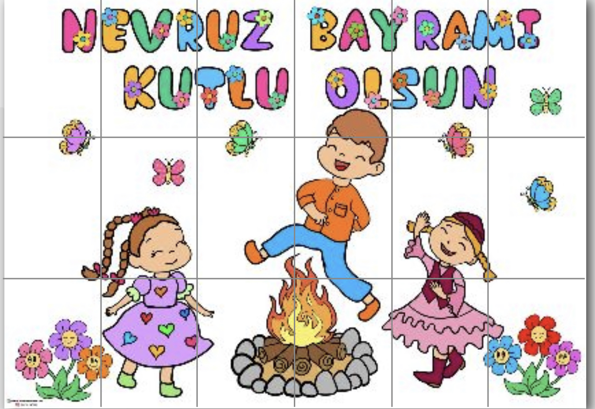 18 A4 Beyaz Arka Planlı Nevruz Bayramı