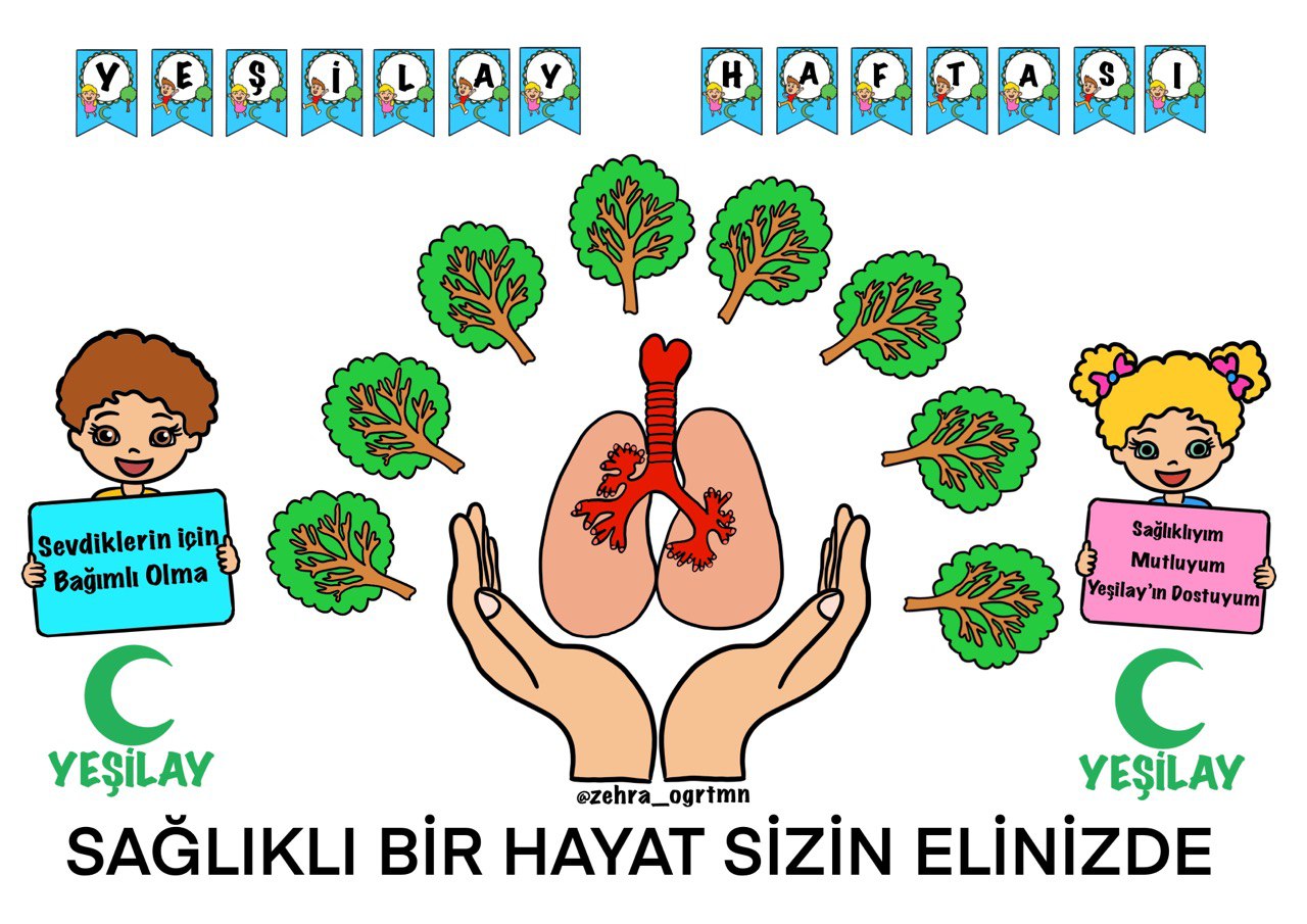 A4 Boyutu Yeşilay Haftası Pano Etkinliği 1