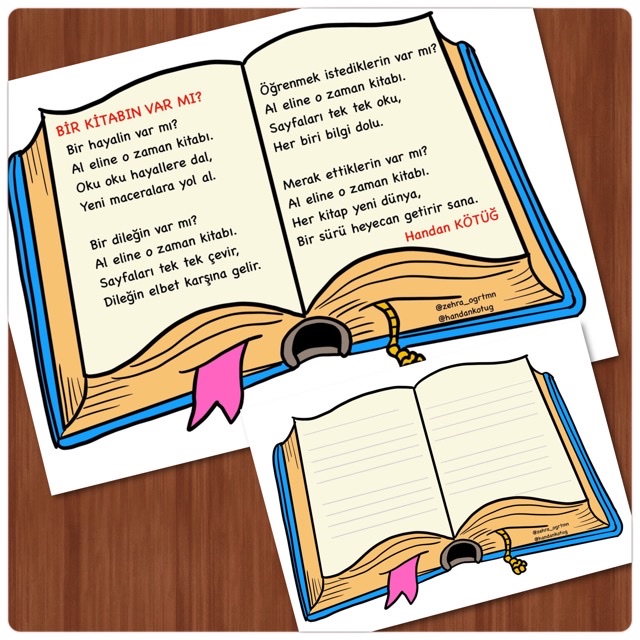 Bir Kitabın Var mı Şiiri (Boyamalı)