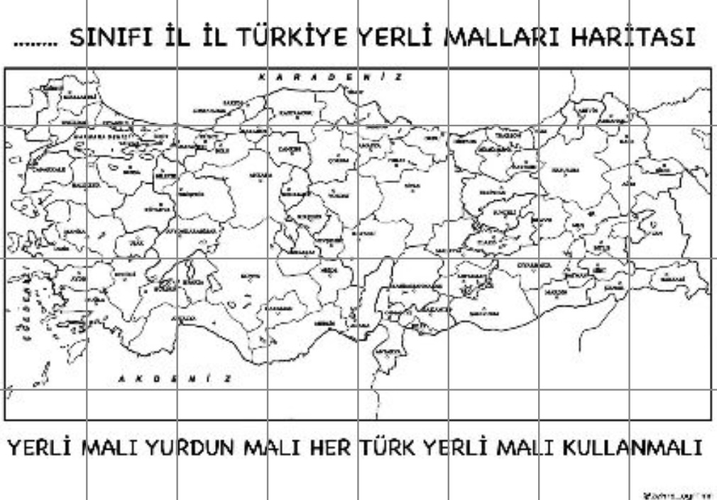 (32 a4) Yerli Malı Haftası Türkiye Haritası