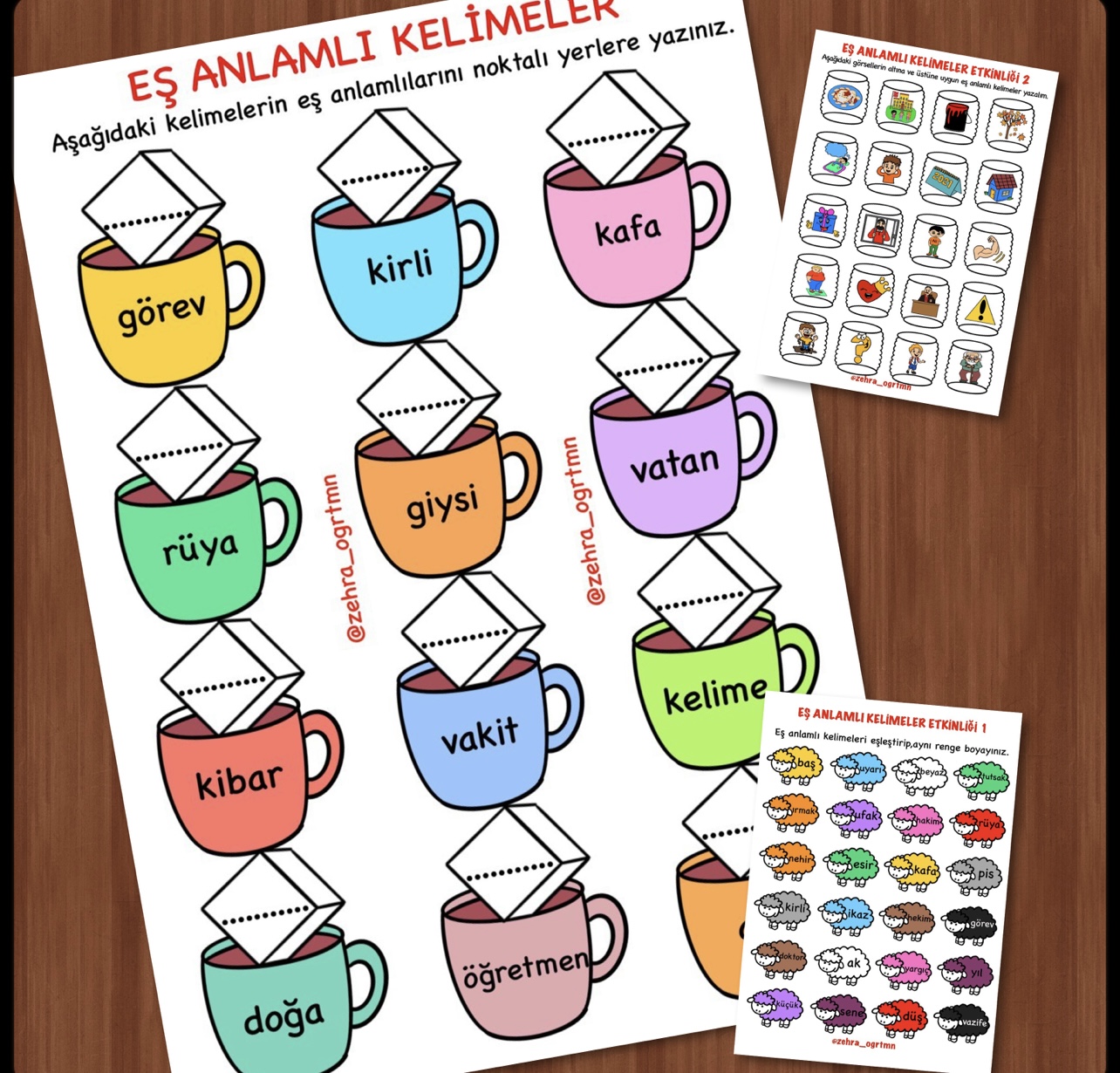 Eş Anlamlı Kelimeler Etkinlikleri