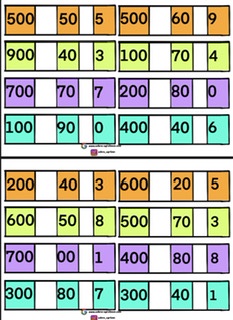 3 Basamaklı Doğal Sayılar Etkinliği