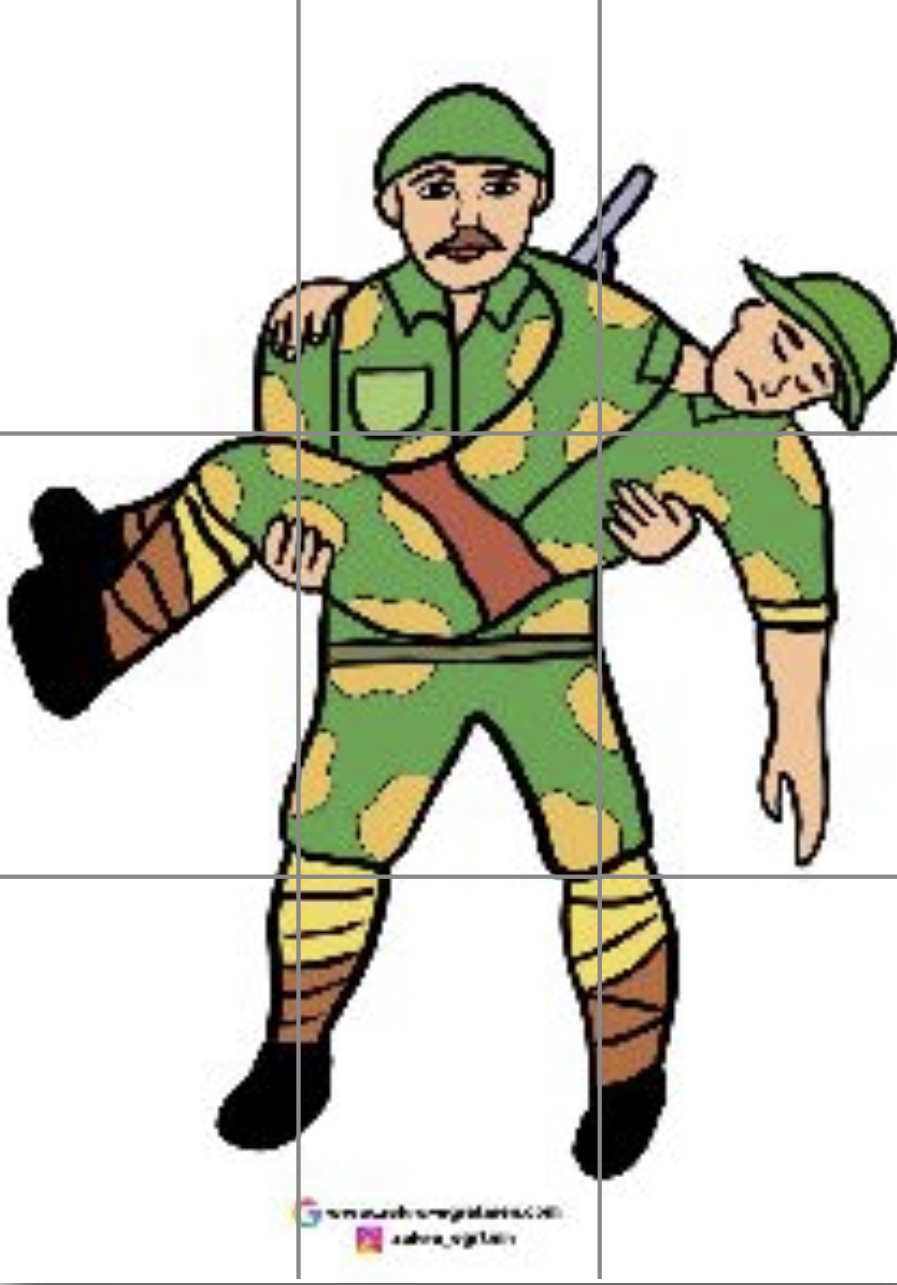 9 A4 Asker Taşıyan Asker RENKLİ