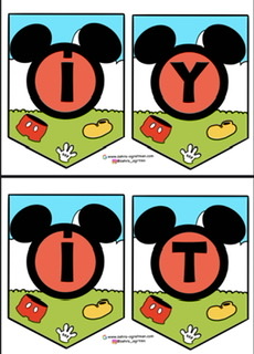 Mickeyli İYİ TATİLLER FLAMA ( Renkli Renksiz)