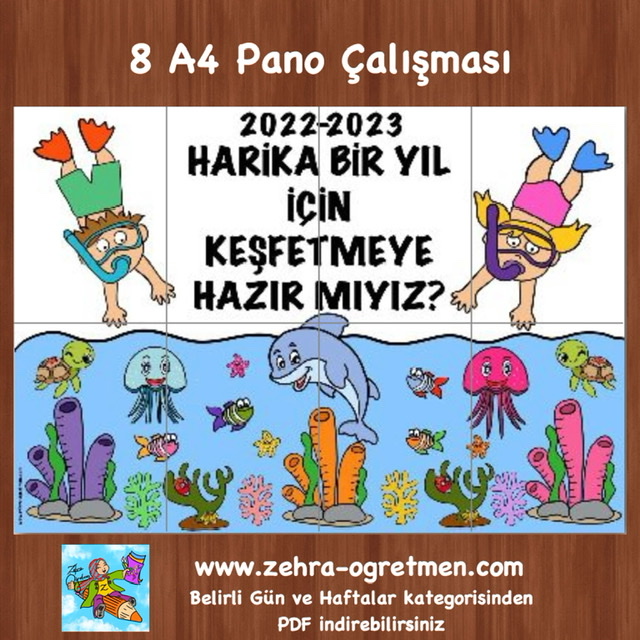 8 A4 Harika Bir Yıl İçin Keşfetmeye Hazır Mıyız Pano Çalışması