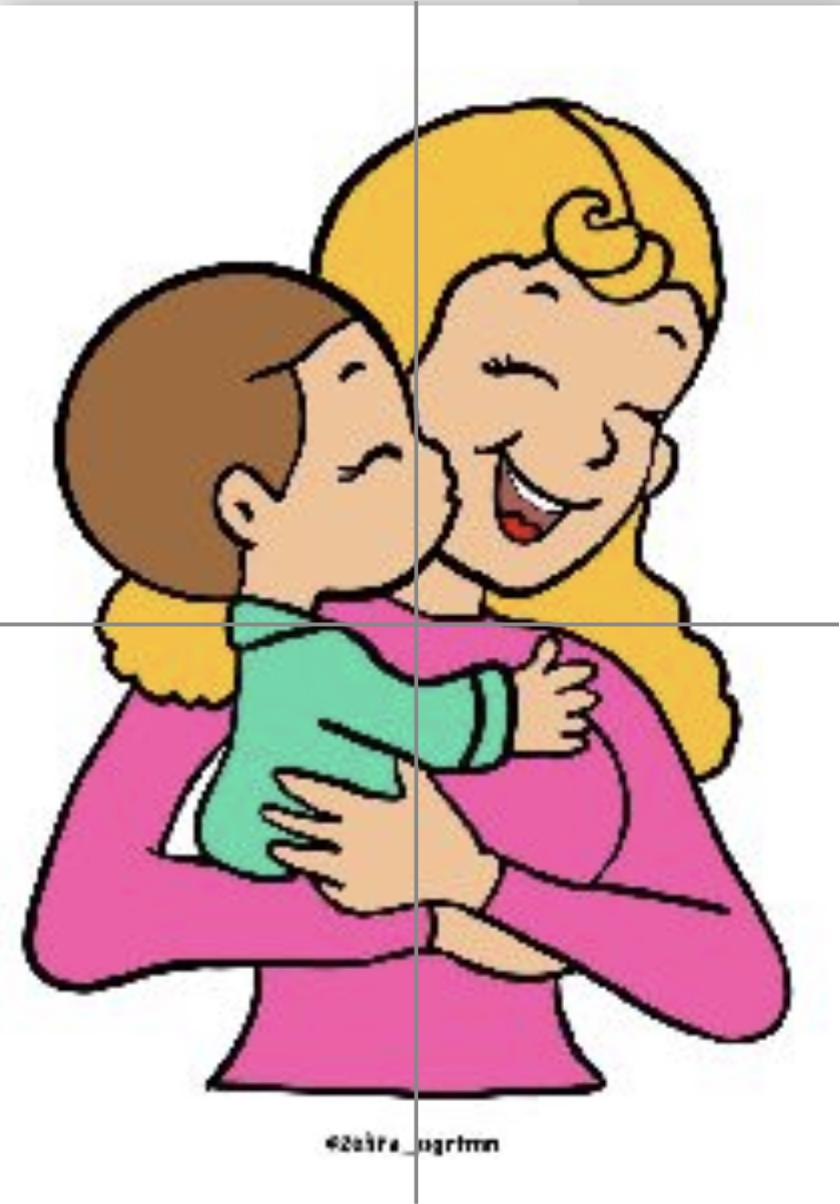 4 A4 Anne ve Çocuk Renkli