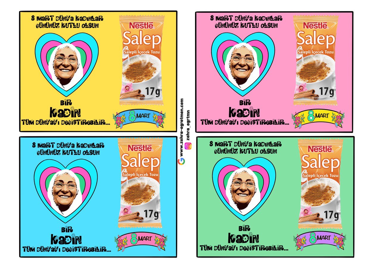8 Mart Hediyelikleri ( Zübeyde Hanımlı Salepli)