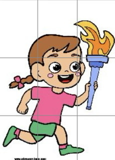 9 A4 Meşale Tutan Gençler 19 Mayıs RENKLİ