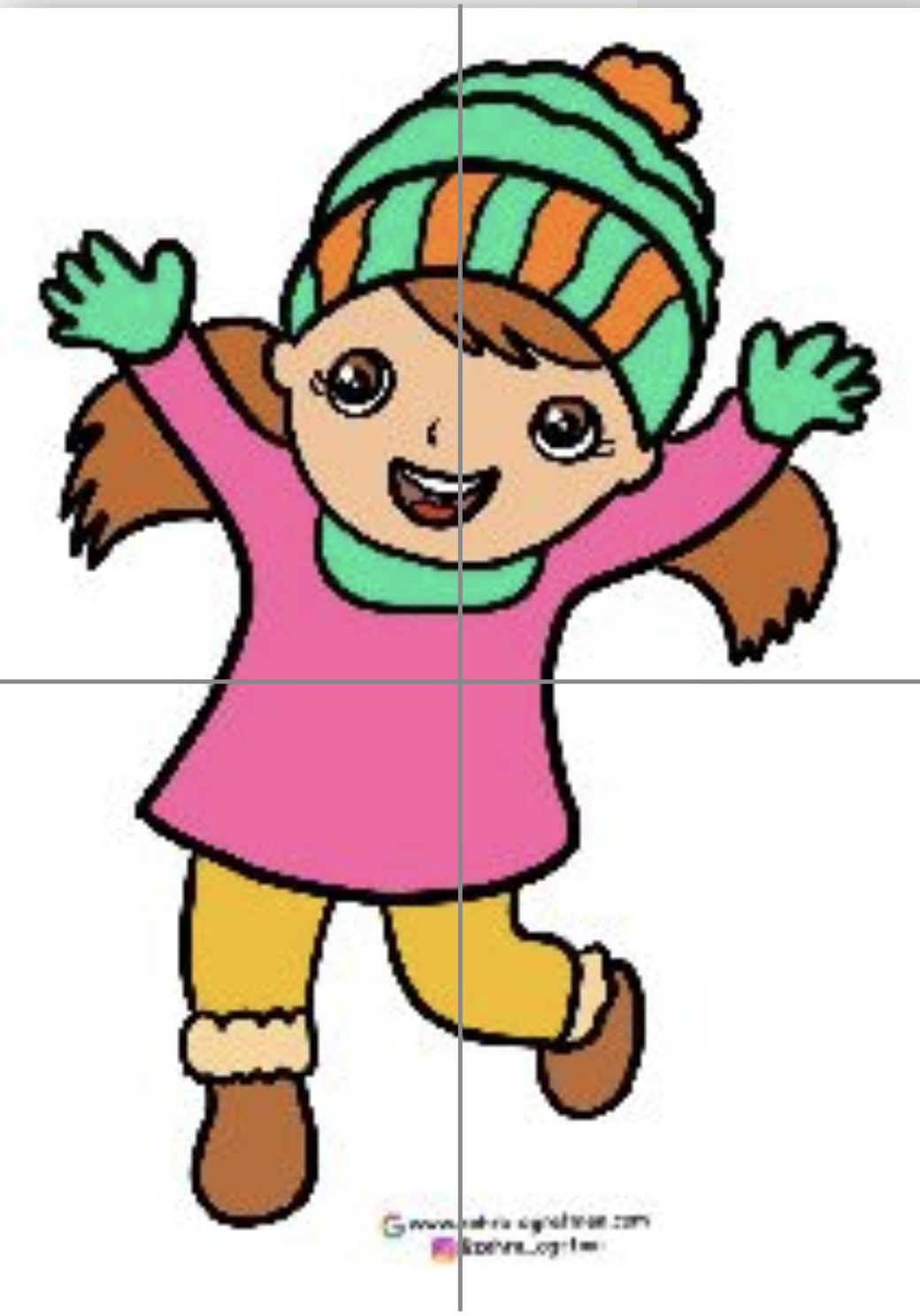 4 A4 Çocuklar ve Kardan Adam RENKLİ RENKSİZ