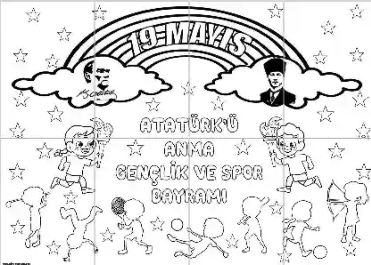 8 A4 19 Mayıs Pano 1 Grup Boyama Çalışması