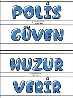 Polis Güven Huzur Verir ( Büyük Boy RENKSİZ)