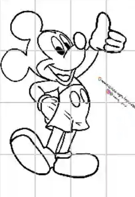 16 A4 Mickey Mouse ( RENKSİZ)
