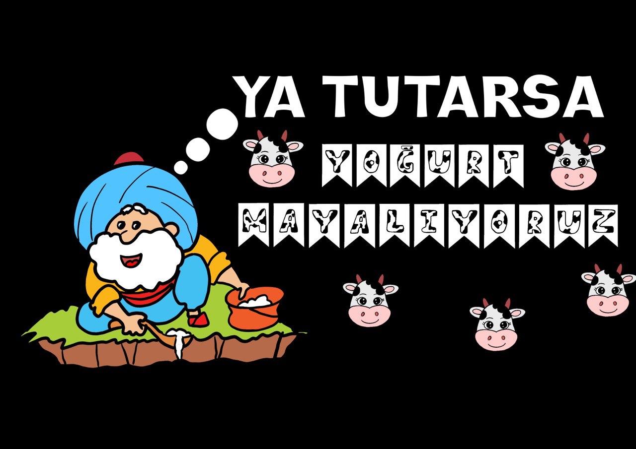 Ya Tutarsa Yazı Şablonu Renkli Renksiz