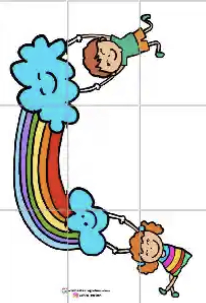 9 A4 Bulutta Sallanan Çocuklar