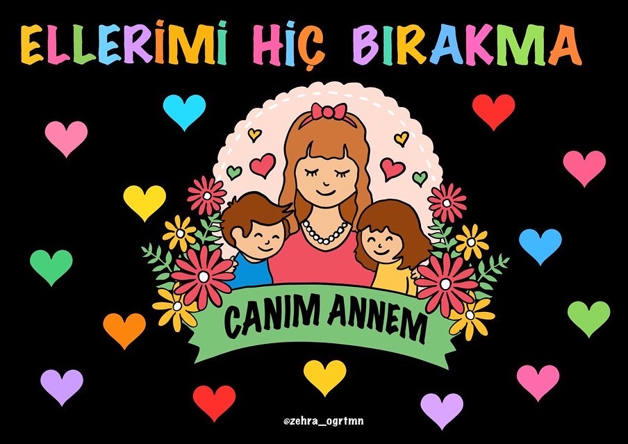 A4 Anneler Günü Pano Görselleri RENKSİZ