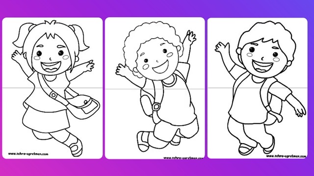 2 A4 Çocuklar Renksiz Ders Başlıyor Kuzucuklarım Pano