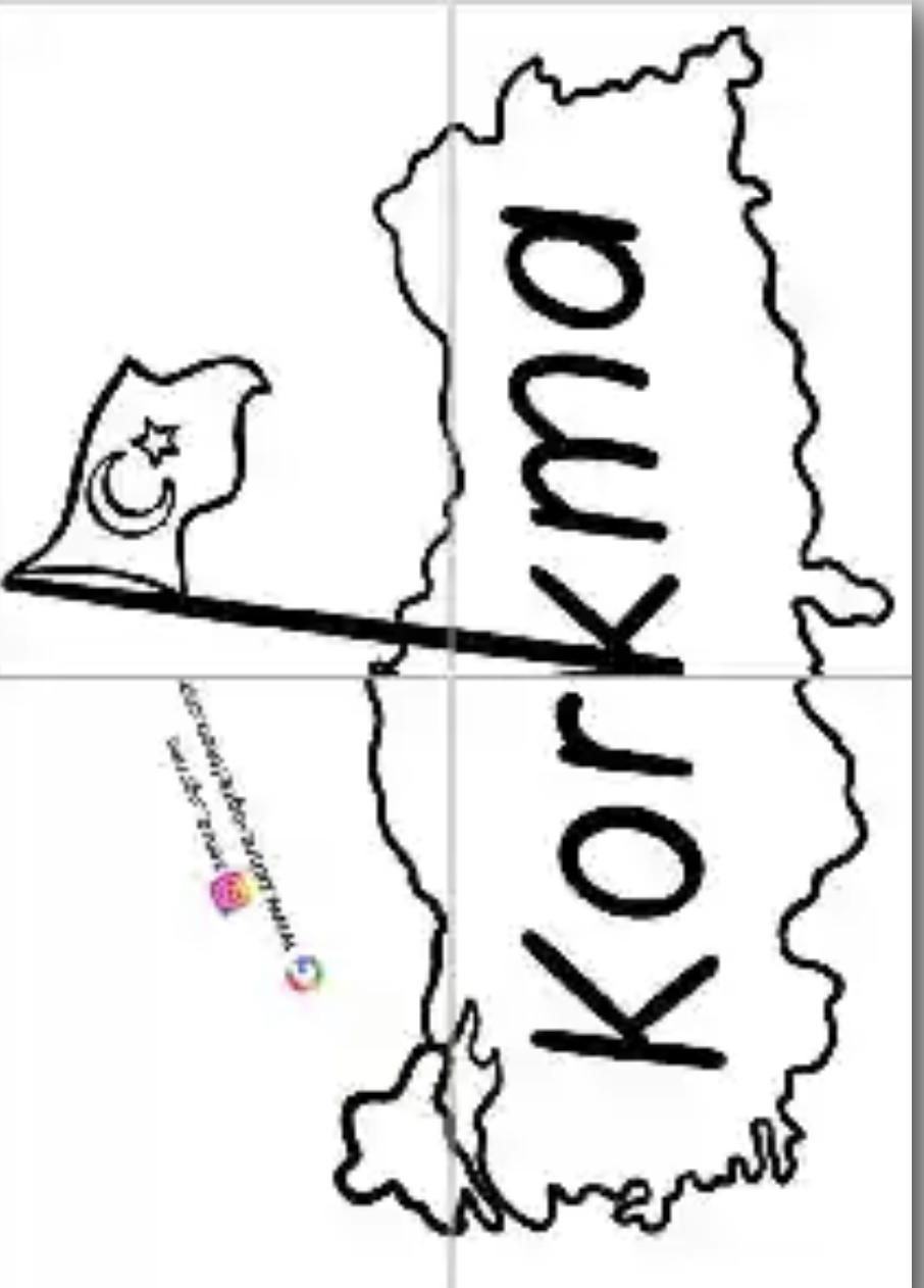 4 A4 Korkma Türkiye Haritası RENKSİZ