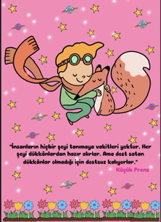 A4 Küçük Prens Karne Kılıfı ARKA KAPAK 2