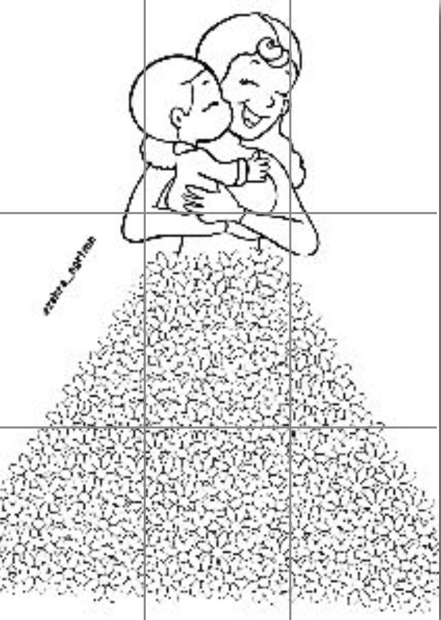 9 A4 Çiçekli Kadın Renksiz